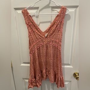 Free People Let It Happen Mini Slip Dress in Light Pink - size XS